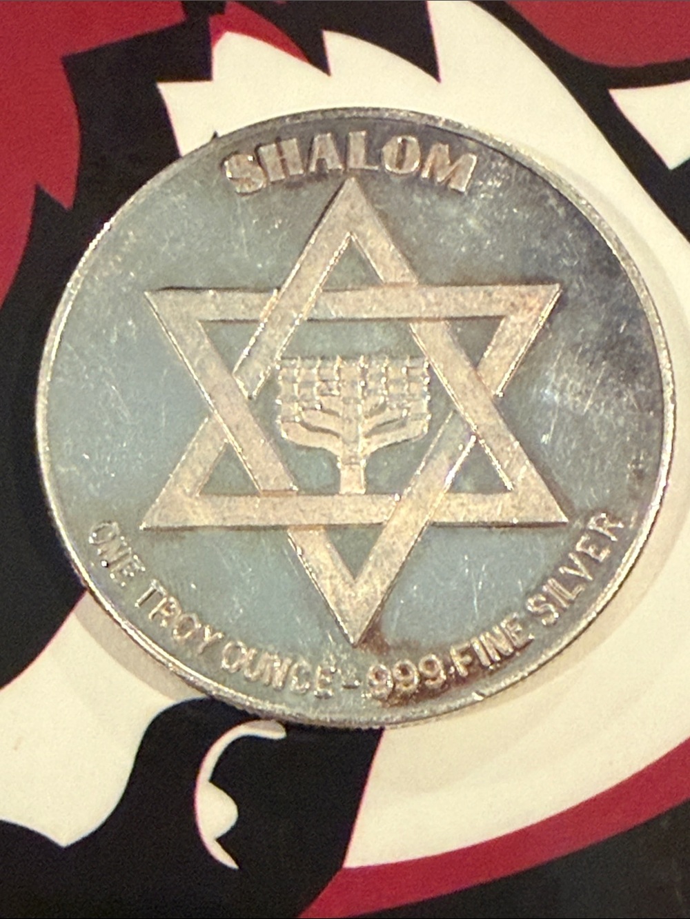 Shalom Star of David 1 Troy Ounce .999 Fine Silver Round
